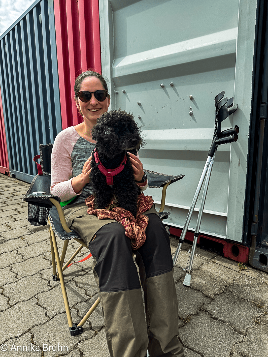 Bella und Ich am Arbeiten